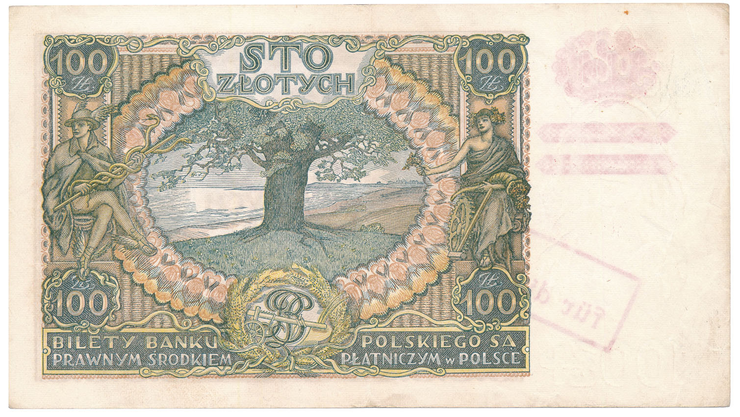 100 złotych 1934 seria CD Fałszywy nadruk